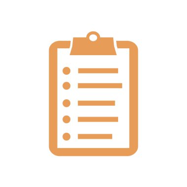 Listesi vektör simgesini denetleyin. Düz tasarım.