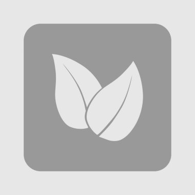 Yaprak simgesi. Taze doğal ürün simgesi. Organik ürün işareti. Düz tasarım stili.