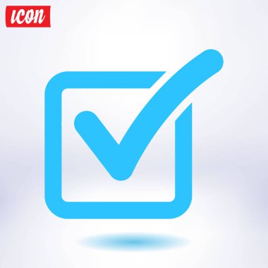 Kontrol listesi simgesi. Kutu işaretinde işaretle.