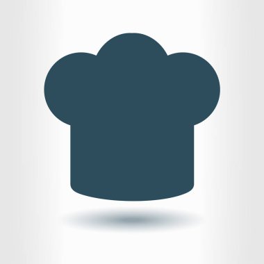 Chef şapka işareti simgesi. Şapka pişirme sembolü.