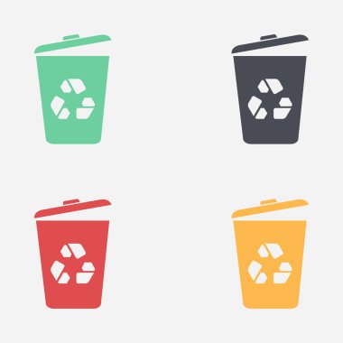 çöp kutusu simgesini, vektör eps10 çizim 