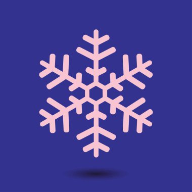 Kar tanesi simgesi. Yılbaşı dekorasyonu.