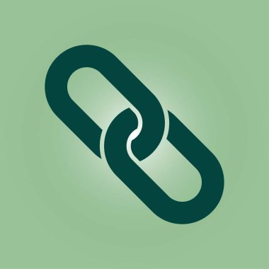 Bağlantı tek simge. Zincir bağlantı erkek.