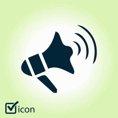 Yakında simge megafon. hoparlör simgesi.