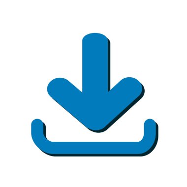 Simgesini indirin. Düğme yükleyin. Düz stil.