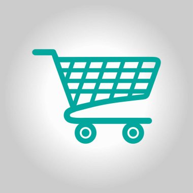 grafik alışveriş düz simgesi
