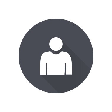 Kullanıcı simgesi simgesi. Kişi sembolü. İnsan avatarı. Düz stil. EPS 10.