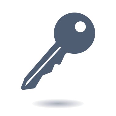 Anahtar simgesi. Kilit erkek. Güvenlik işareti. Düz tasarım stili.