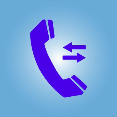 Telefon simgesi. Düz tasarım stili. Vektör Eps 10.