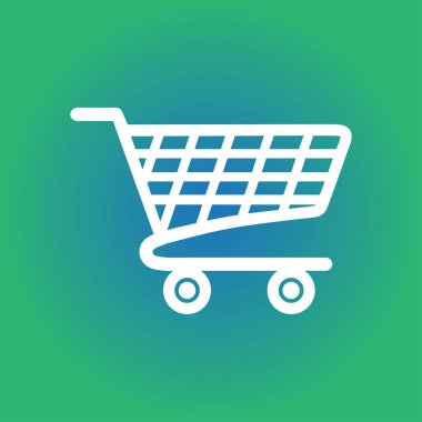 grafik alışveriş düz simgesi