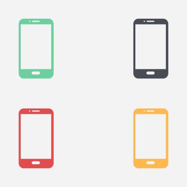 Akıllı telefon simgesinin vektör illüstrasyonu 