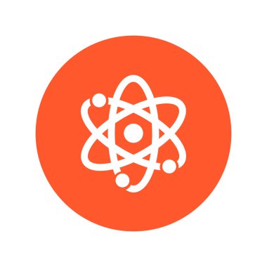Atom işareti simbol. Atom parçası simgesi.