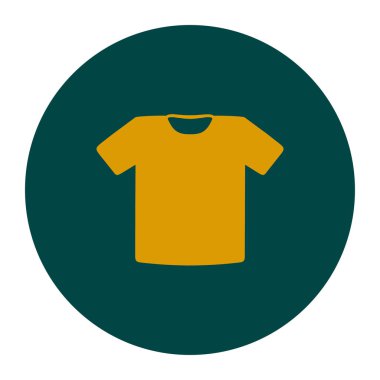 T-shirt işareti simgesi. Giysi sembolü. Düz tasarım stili.