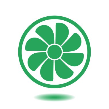 Egzoz vantilatörü simgesi. Havalandırma sembolü.