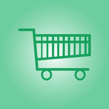 grafik alışveriş düz simgesi