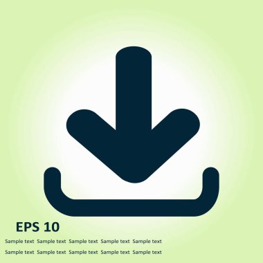 Simgesini indirin. Düğme yükleyin. Düz stil.