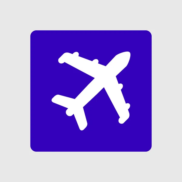 Ikony Samolotem Simbol Podróży Airplane Samolot Dołu Znak — Wektor stockowy