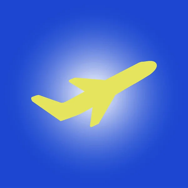 Billetes Avión Vuelo Aéreo Vuelo Despegue Elemento Silueta Símbolo Plano — Vector de stock