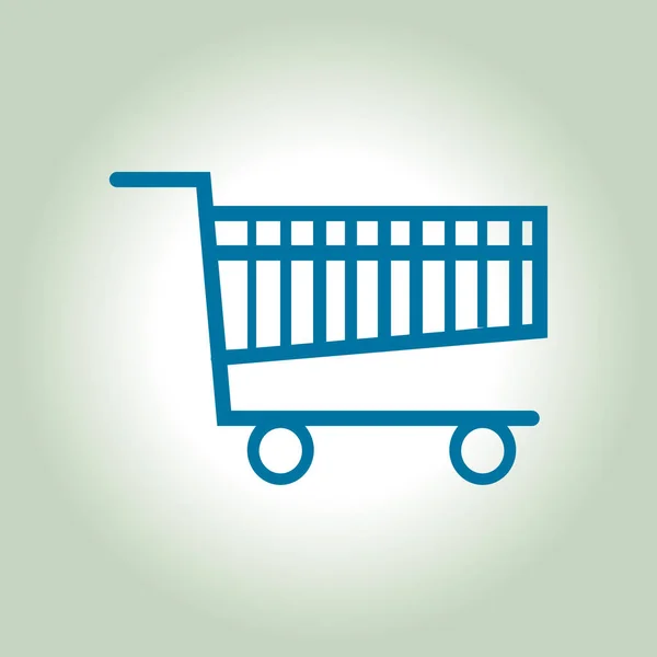 Icono Plano Carta Compras — Vector de stock