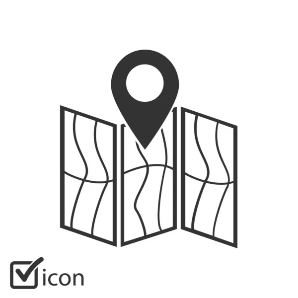 Icono Del Mapa Símbolo Ubicación — Archivo Imágenes Vectoriales