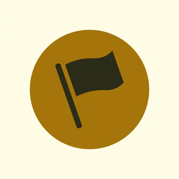 Ikona Flagi Symbol Znacznika Lokalizacji Styl Płaski — Wektor stockowy