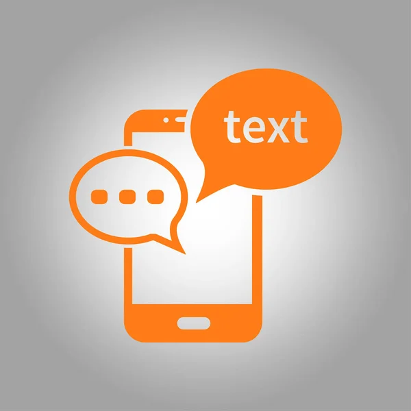 Mobile Chatting Icon Mobile Phone Representing Web Chatting Dialog — стоковый вектор