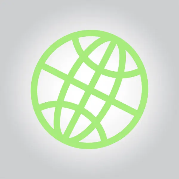 地球のアイコン フラットなデザイン — ストックベクタ