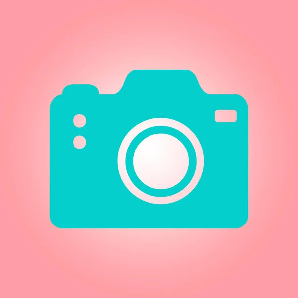 Simbolo Cámara Fotográfica Icono Signo Cámara Dslr Cámara Digital Estilo — Archivo Imágenes Vectoriales