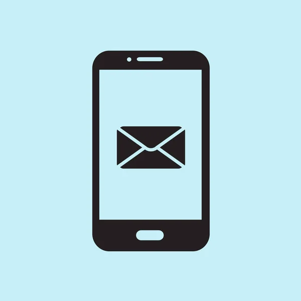 Mail Smartphone Icône Sms Signe Courrier Mobile Simbol — Image vectorielle