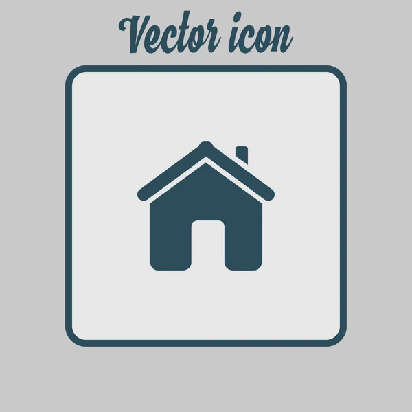 Icône Maison Vectorielle Dans Style Plat — Image vectorielle