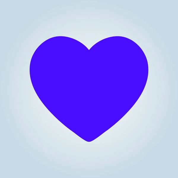 Walentynki Płaski Serce Symbol Ilustracji Wektorowych — Wektor stockowy