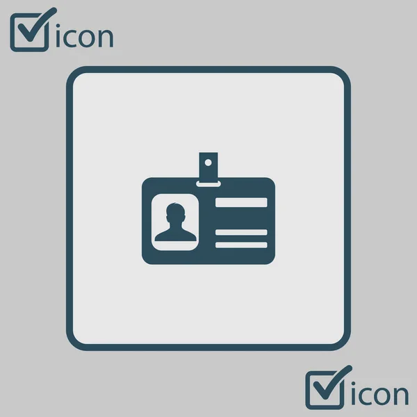 Identifikační Kartu Ikona Konference Účastníků Odznak Plochý Design Styl — Stockový vektor