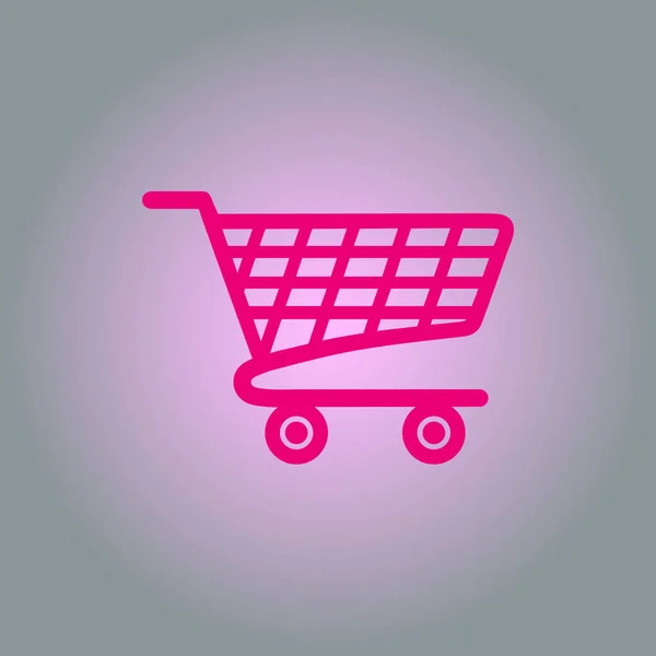 Icono Plano Carta Compras — Vector de stock