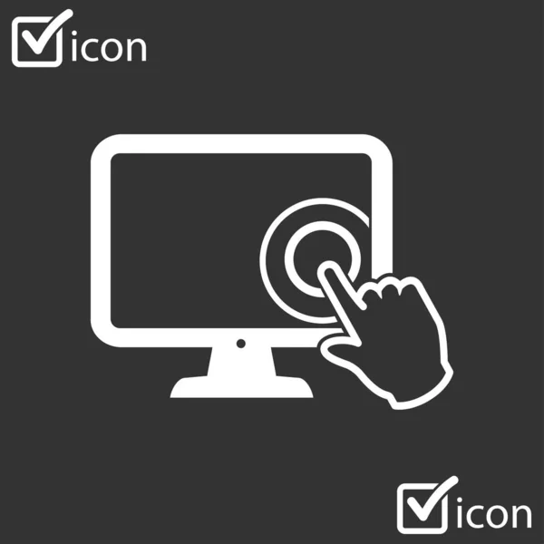 Symbol Für Touchscreen Monitor — Stockvektor