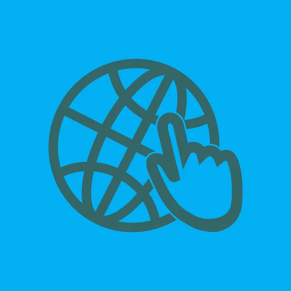 Icône Globe Conception Plate — Image vectorielle