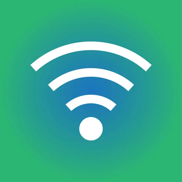 Símbolo Wifi Icono Red Inalámbrica Vectorial Diseño Plano — Vector de stock