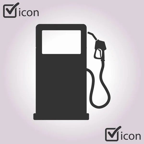 Buse Pompe Essence Sign Gas Icône Station Style Design Plat — Image vectorielle