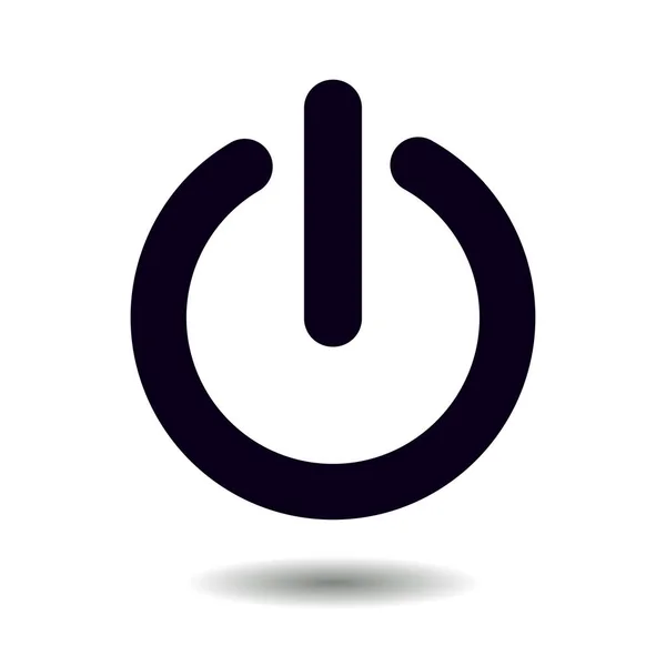 Icône Power Sign Style Design Plat — Image vectorielle