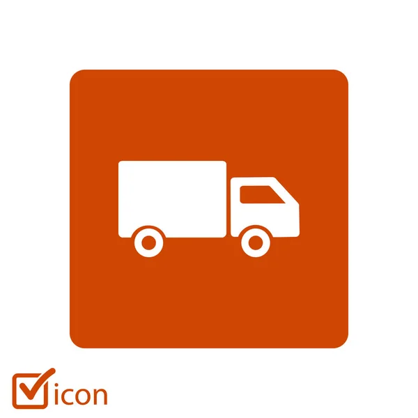 Delivery truck sign icon. Cargo van symbol. Shipments and free delivery. Flat style. Vector EPS 10.