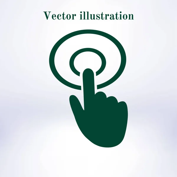 Icono Signo Del Cursor Mano Mano Símbolo Puntero Navegación Moderna — Vector de stock