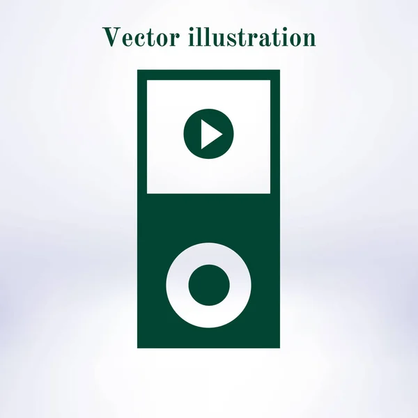 Портативный Медиаплеер Плоский Стиль Дизайна Векторная Eps — стоковый вектор