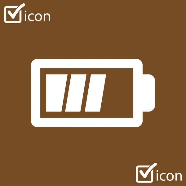 Batterij Opladen Pictogram Vector Platte Ontwerpstijl — Stockvector