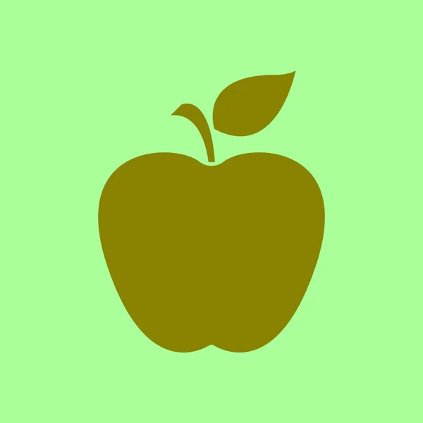 Apple Pictogram Eenvoudige Vectorillustratie — Stockvector