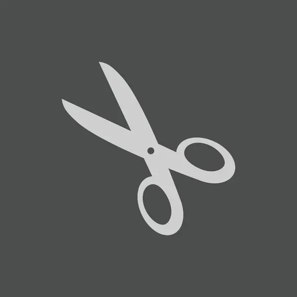 Scissors Icon Mark Cut Here Flat Design — Stock Vector