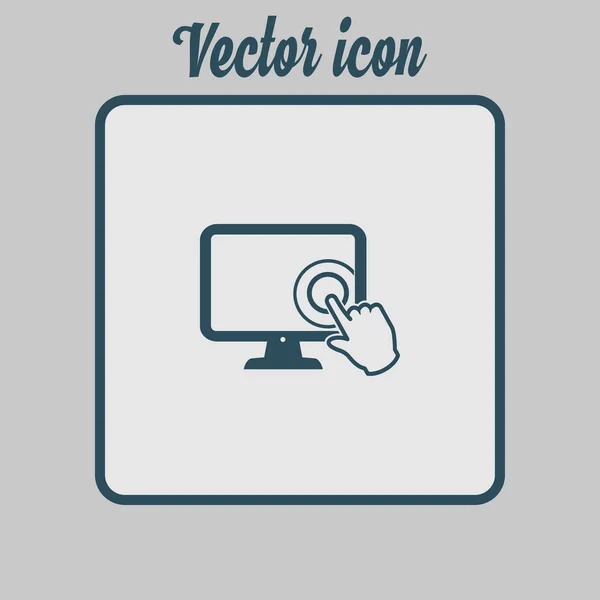 Icône Moniteur Écran Tactile — Image vectorielle