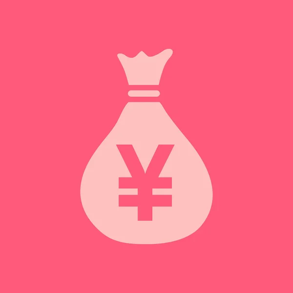 Geldbeutel Icon Yen Jpy Währung Sprechblase Symbol Flachen Design Stil — Stockvektor