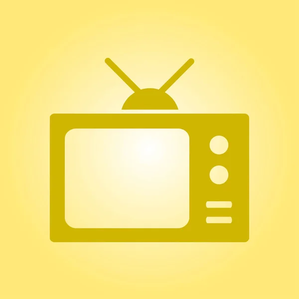 Εικονίδιο Τηλεόραση Επίπεδη Σχεδίαση Στυλ Διανυσματικών Eps — Διανυσματικό Αρχείο