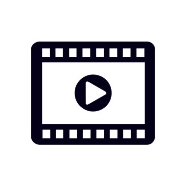 video simgesi. düz tasarım stili. vektör eps 10.