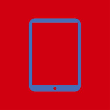 Modern dijital tablet Pc simgesi. Düz tasarım simgesi. EPS 10 vektör.