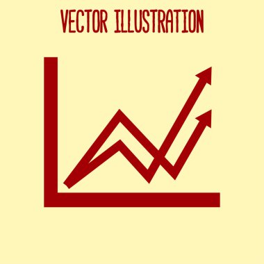 İş grafiği. Grafik düz simgesi
